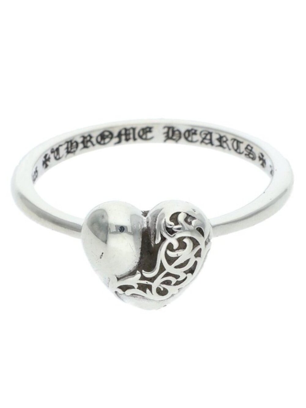 Chrome Hearts Bubblgm Heart Bubble Gum Silver Ring